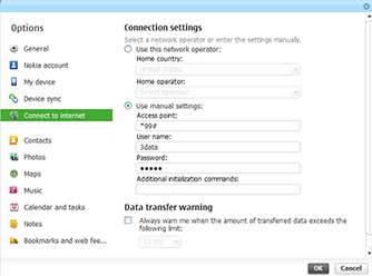 Setting pada Nokia Ovi Suite.